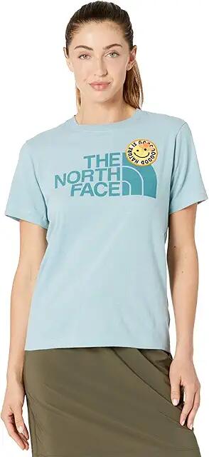 The North Face Patches Short Sleeve Tee (Tourmaline Blue) Women's T Shirt Cover