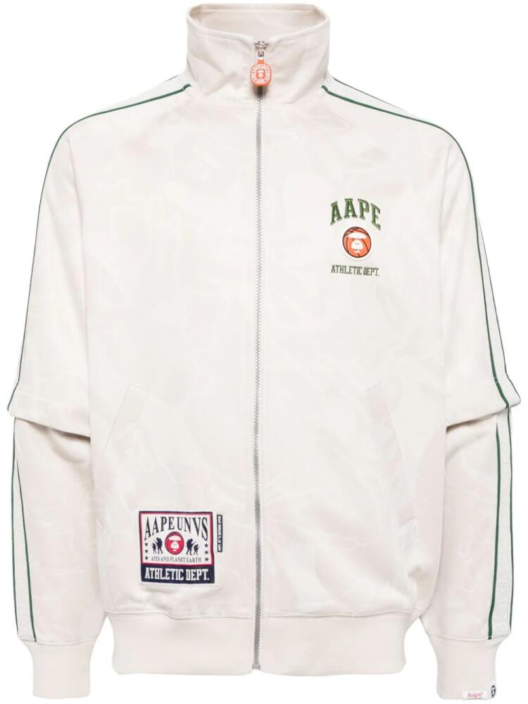 AAPE BY *A BATHING APE® detachable-sleeve sports jacket - Neutrals Cover