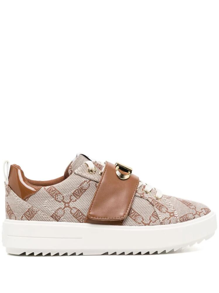 Michael Kors monogram-print low-top sneakers - Brown Cover