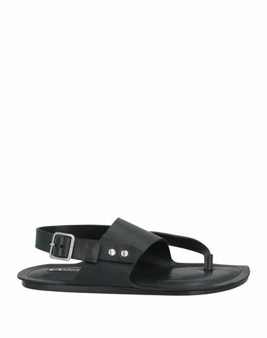 Jil Sander Man Thong sandal Black Leather Cover