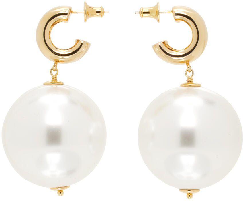 Numbering White & Gold #9131 Earrings Cover