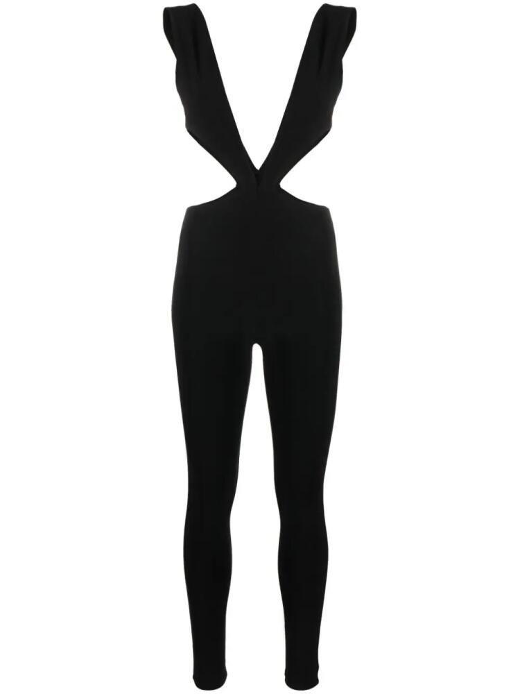 Alchemy x Lia Aram V-neck cut-out jumpsuit - Black Cover