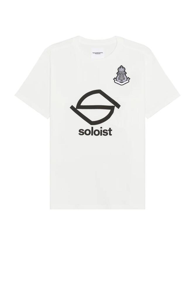 TAKAHIROMIYASHITA The Soloist S Logo And Bone Emblem Pocket Tee in White Cover