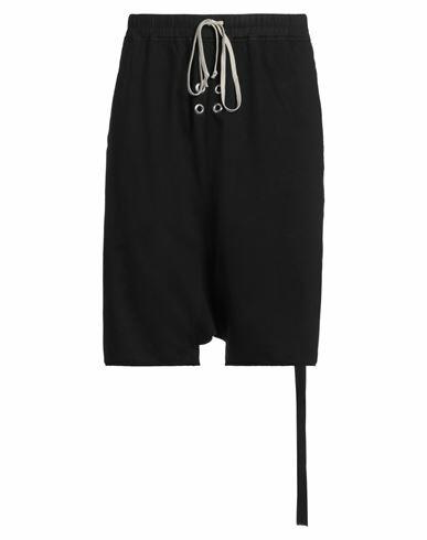 Drkshdw By Rick Owens Man Shorts & Bermuda Shorts Black Cotton, Elastane Cover