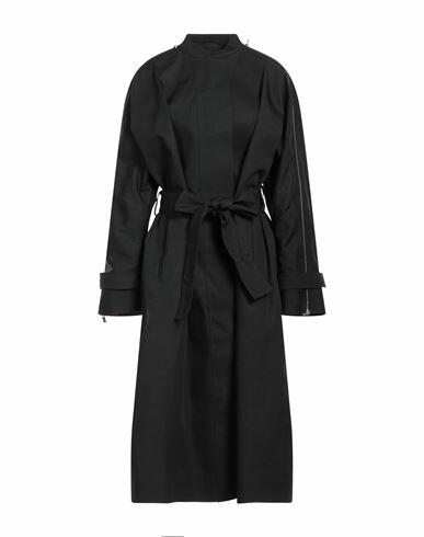 Ferragamo Woman Overcoat & Trench Coat Black Cotton, Polyurethane, Polyamide Cover