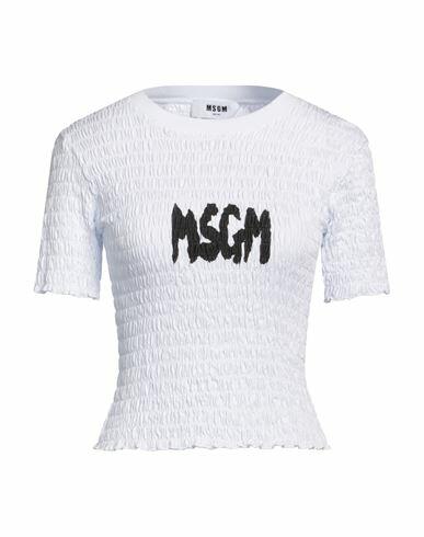 Msgm Woman T-shirt Off white Cotton Cover