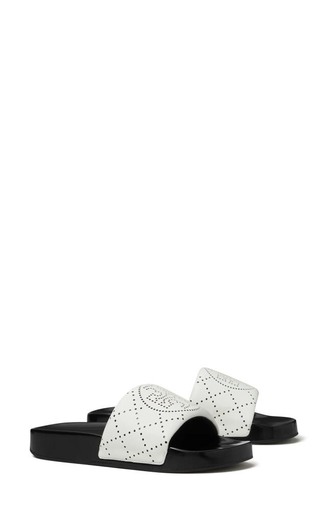 Tory Burch DoubleT Slide Sandal in Bianco /Nero Cover