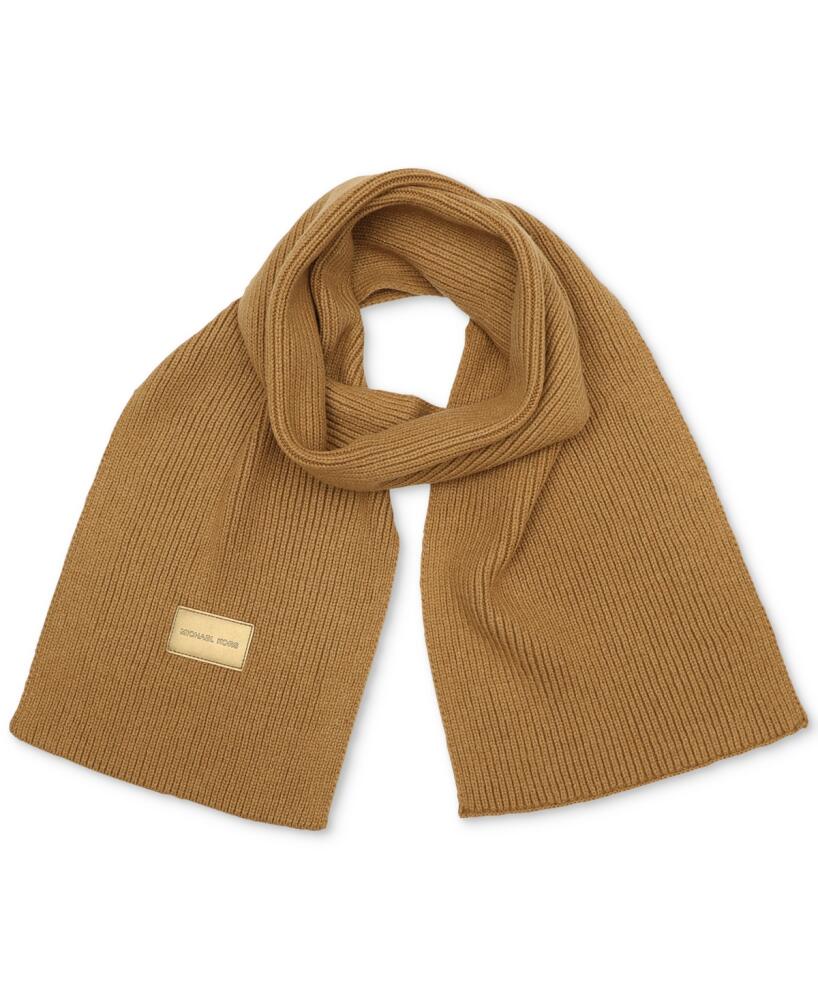 Michael Michael Kors Women's Fine Rib Scarf - Dark Camel Cover