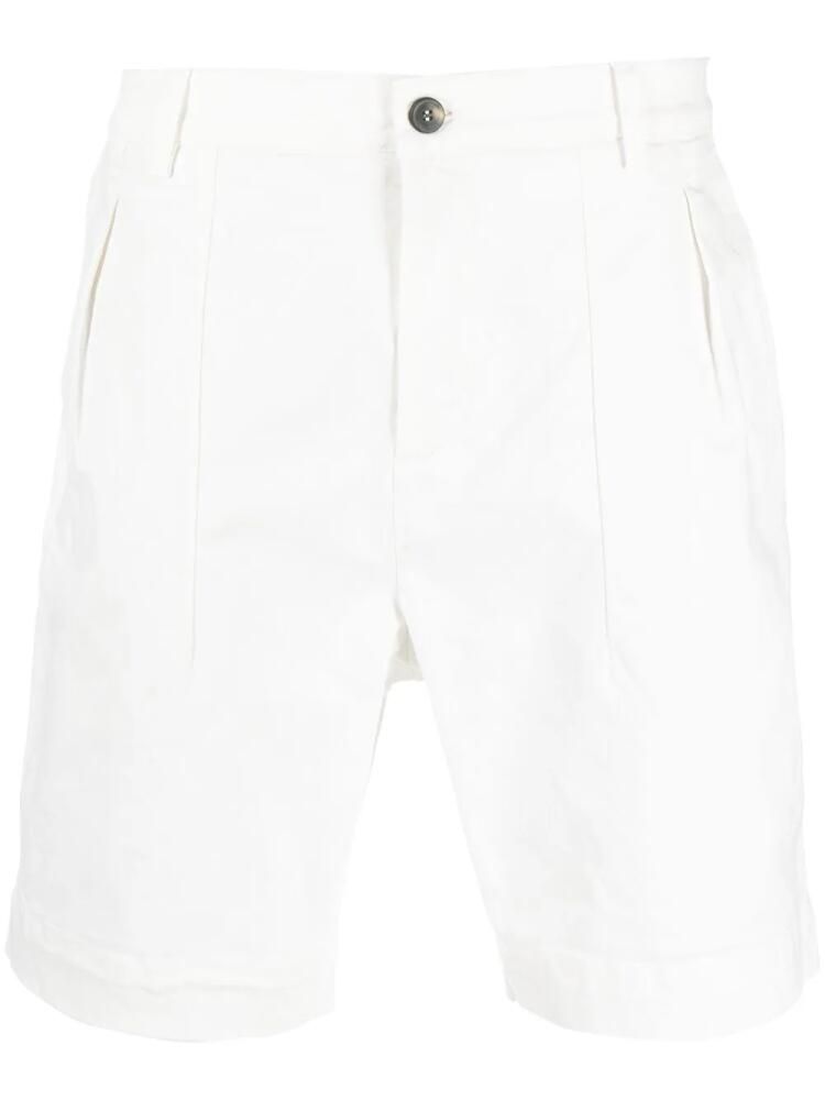 Sease pleated cotton shorts - White Cover