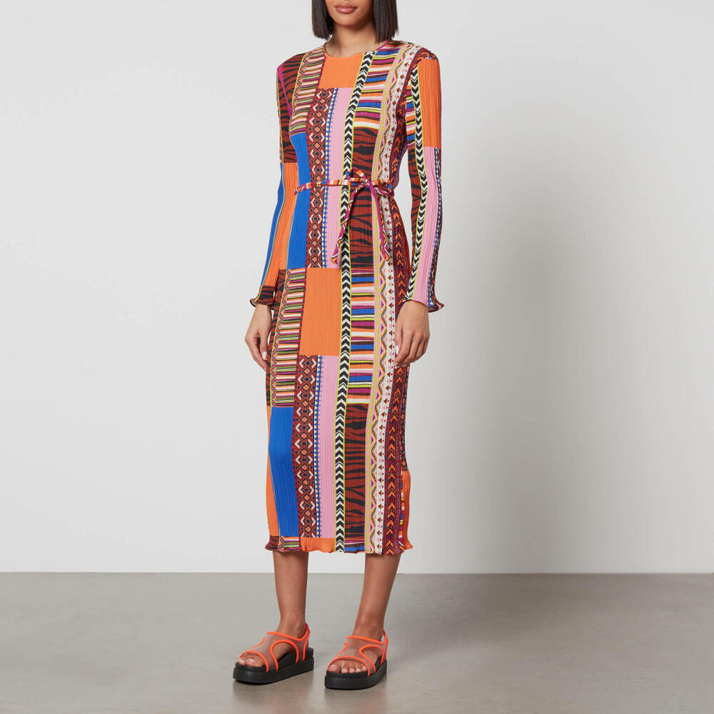 Never Fully Dressed Azora Printed Plissé Midi Dress Cover