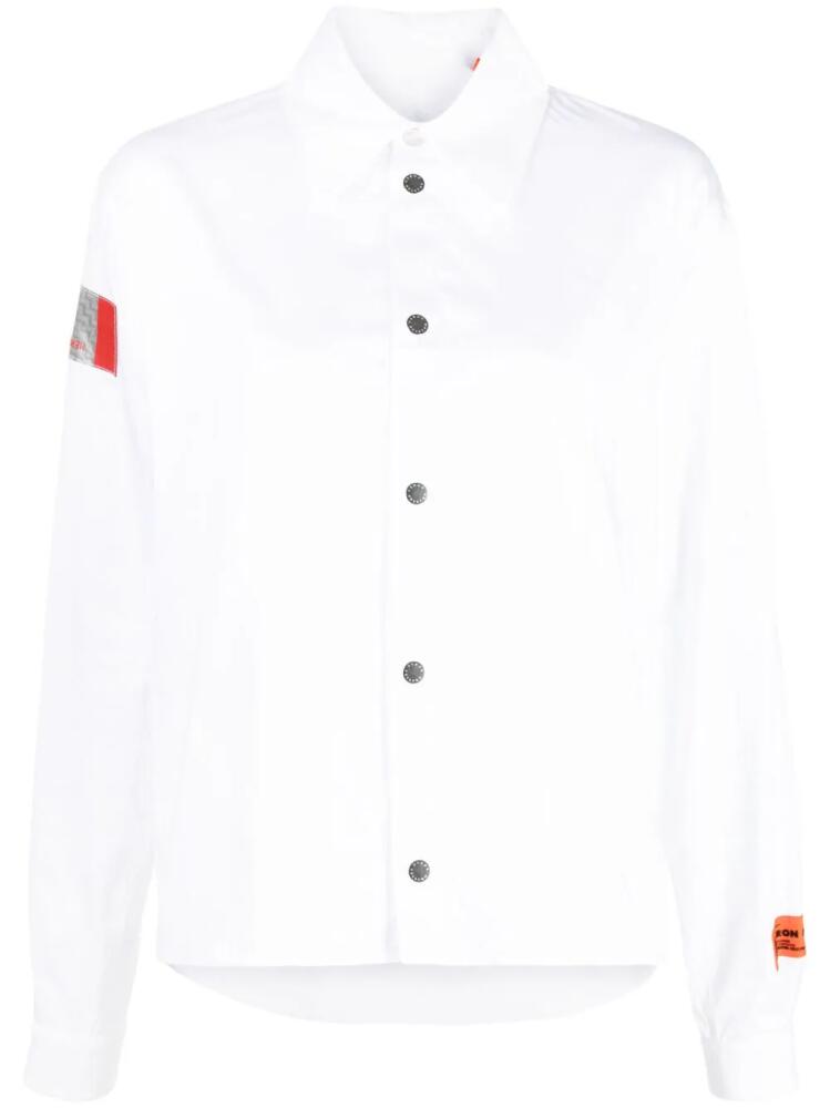 Heron Preston logo-patch cotton shirt - White Cover