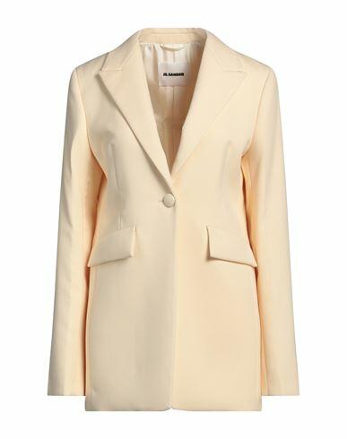 Jil Sander Woman Blazer Light yellow Virgin Wool Cover