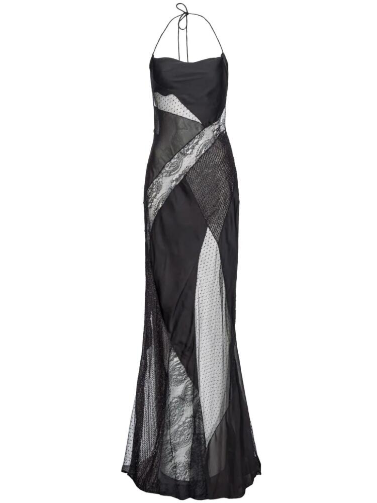 PINKO patchwork lace gown - Black Cover