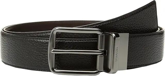 COACH Wide Reversible Belt (Black/Mahogany) Men's Belts Cover