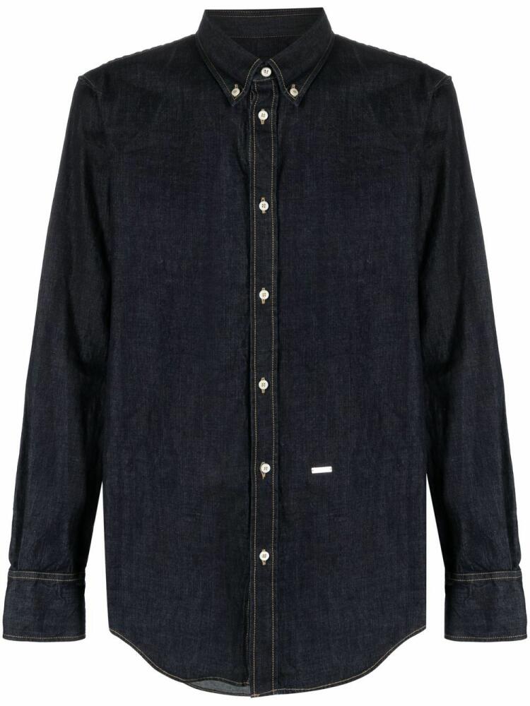 DSQUARED2 logo plaque denim shirt - Blue Cover