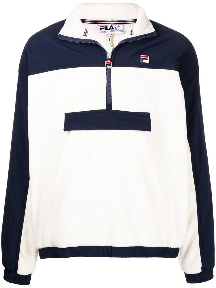 Fila logo-patch track jacket - White Cover