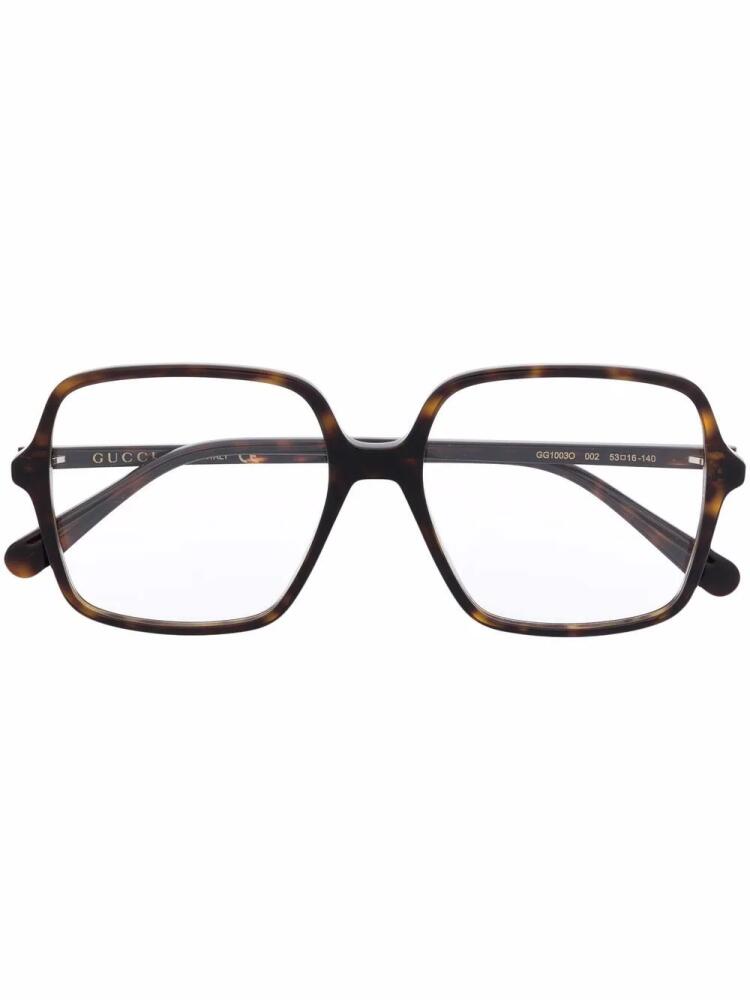 Gucci Eyewear oversize square-frame glasses - Brown Cover