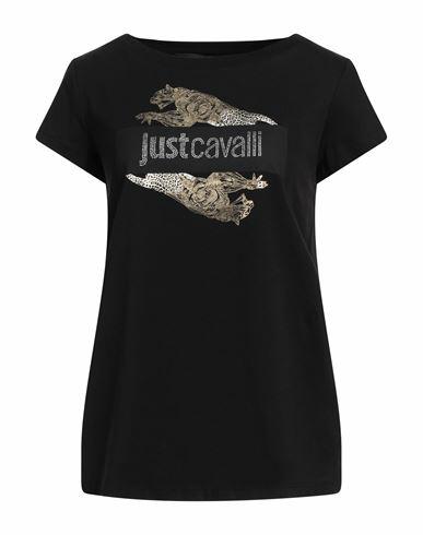 Just Cavalli Woman T-shirt Black Cotton Cover