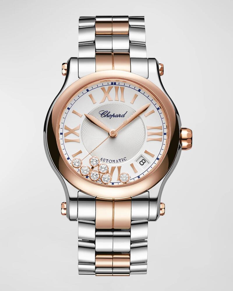 Chopard 36mm Happy Sport Diamond Watch with Bracelet Strap, Two Tone Cover