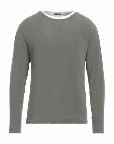 Officina 36 Man Sweater Military green Viscose, Wool, Elastane, Cashmere Cover