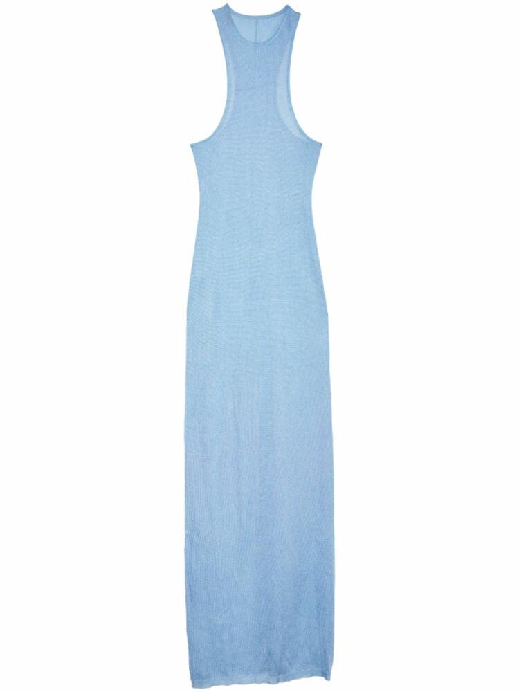 Fleur Du Mal sheer knit racer midi dress - Blue Cover