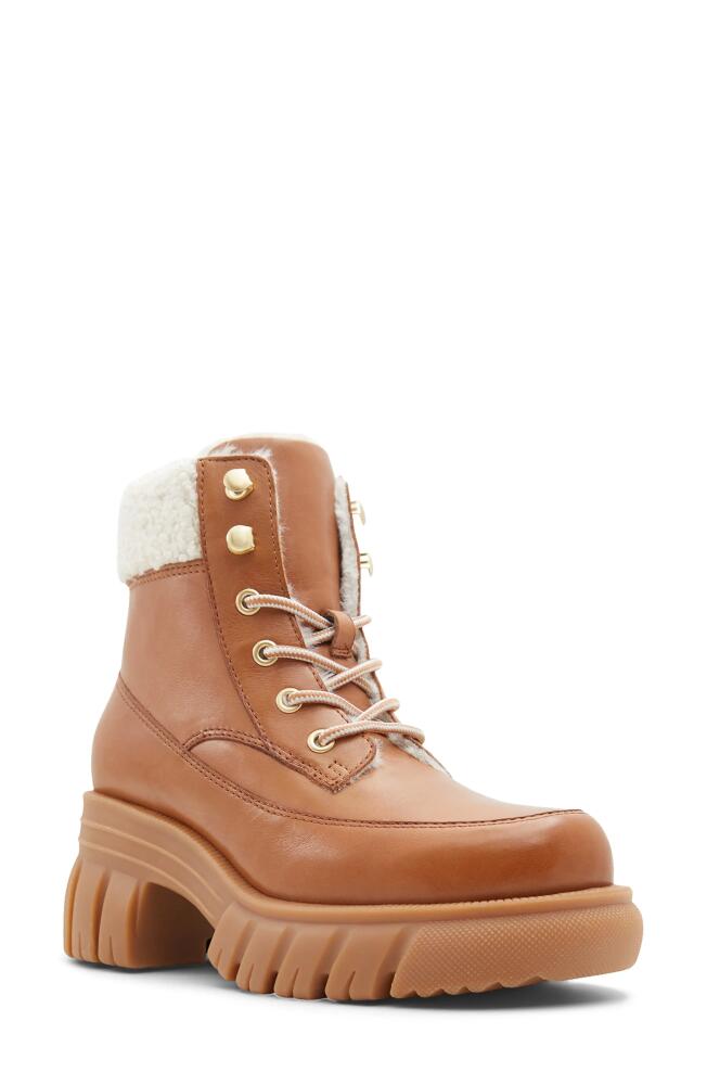 ALDO Marni Waterproof Lace-Up Boot in Medium Brown Cover