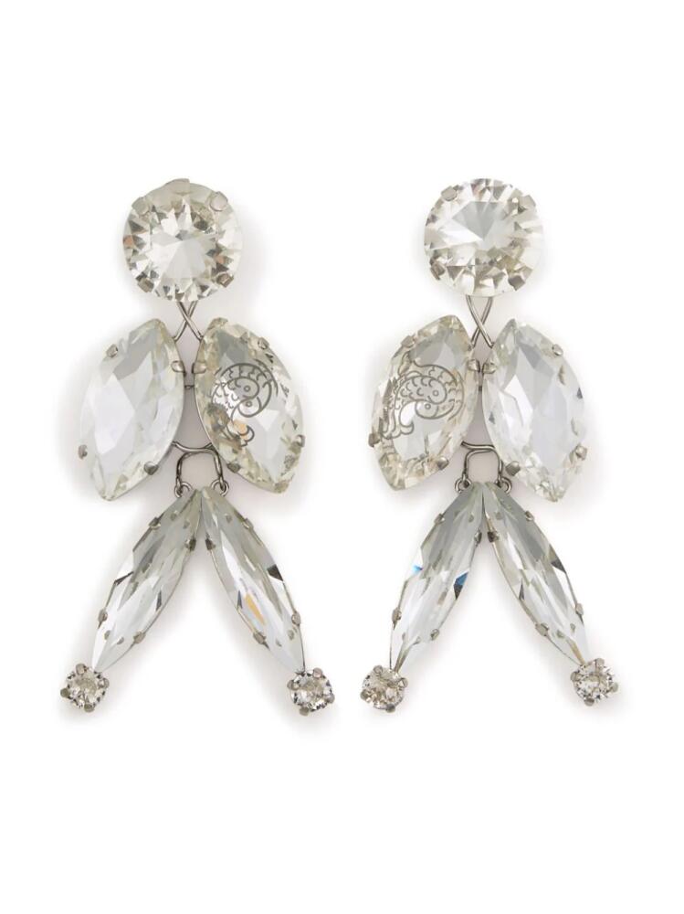 PUCCI large crystal-embellished earrings - Silver Cover