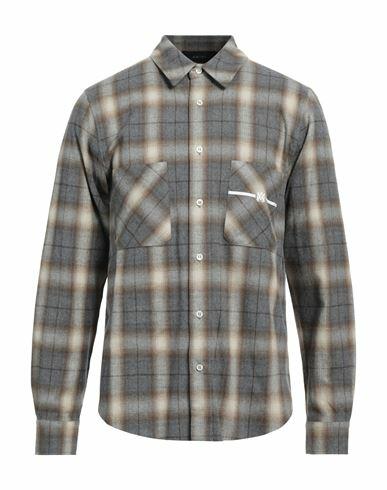 Amiri Man Shirt Grey Cotton Cover