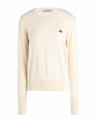 Vivienne Westwood Bea Jumper Woman Sweater Cream Organic cotton, Cashmere Cover