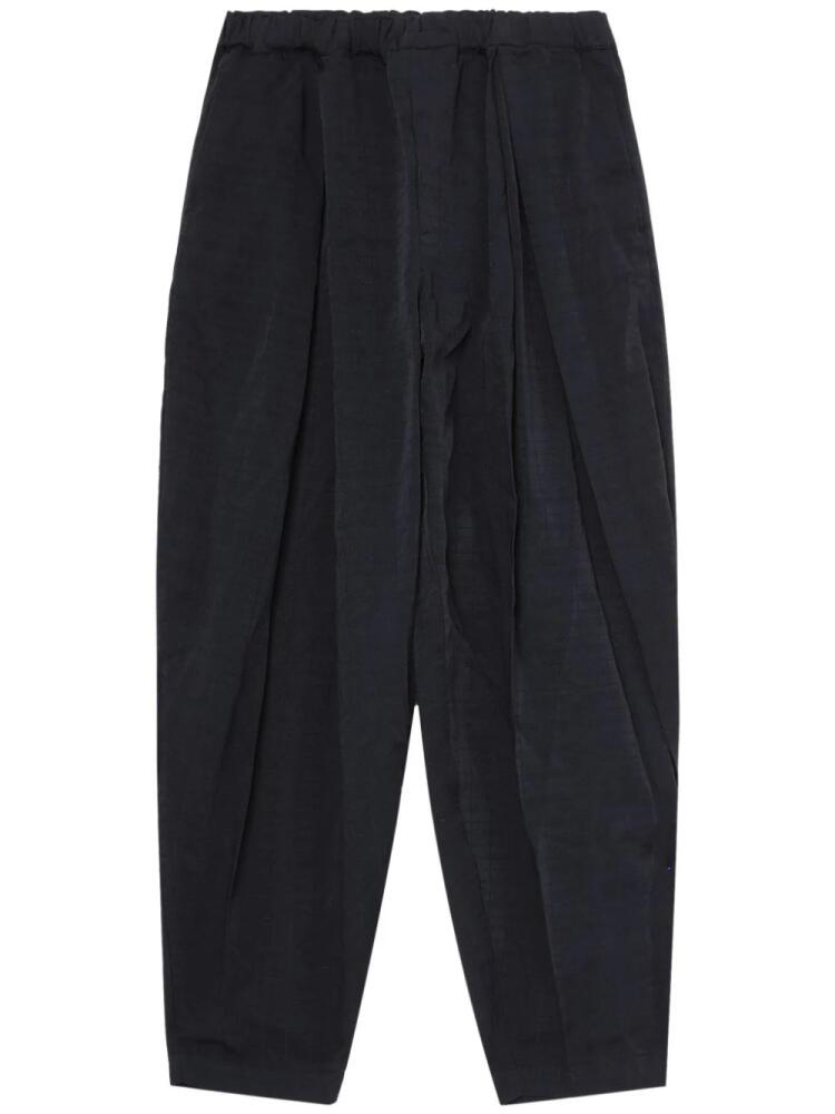 Black Comme Des Garçons pleat-detailing drop-crotch trousers Cover