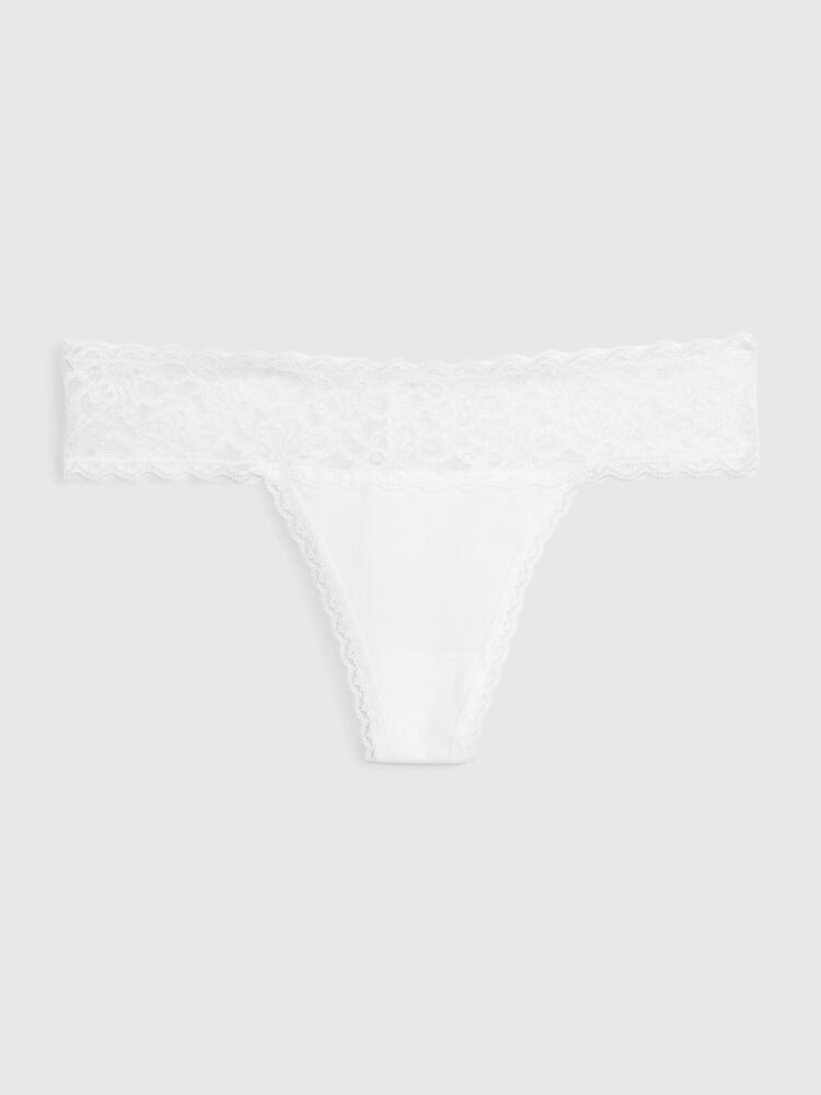 Gap Organic Stretch Cotton Lace-Trim Thong Cover