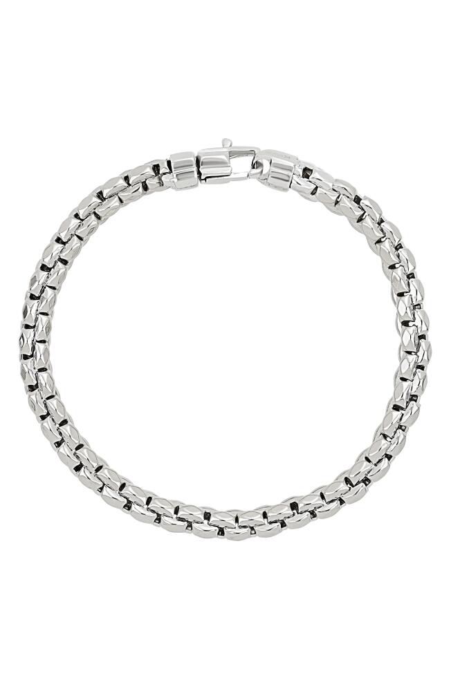 Bony Levy Men's 14K Gold Box Chain Bracelet in 14K White Gold Cover