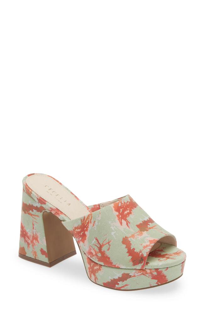 Cecelia New York Plexy Platform Sandal in Mint Marble Cover