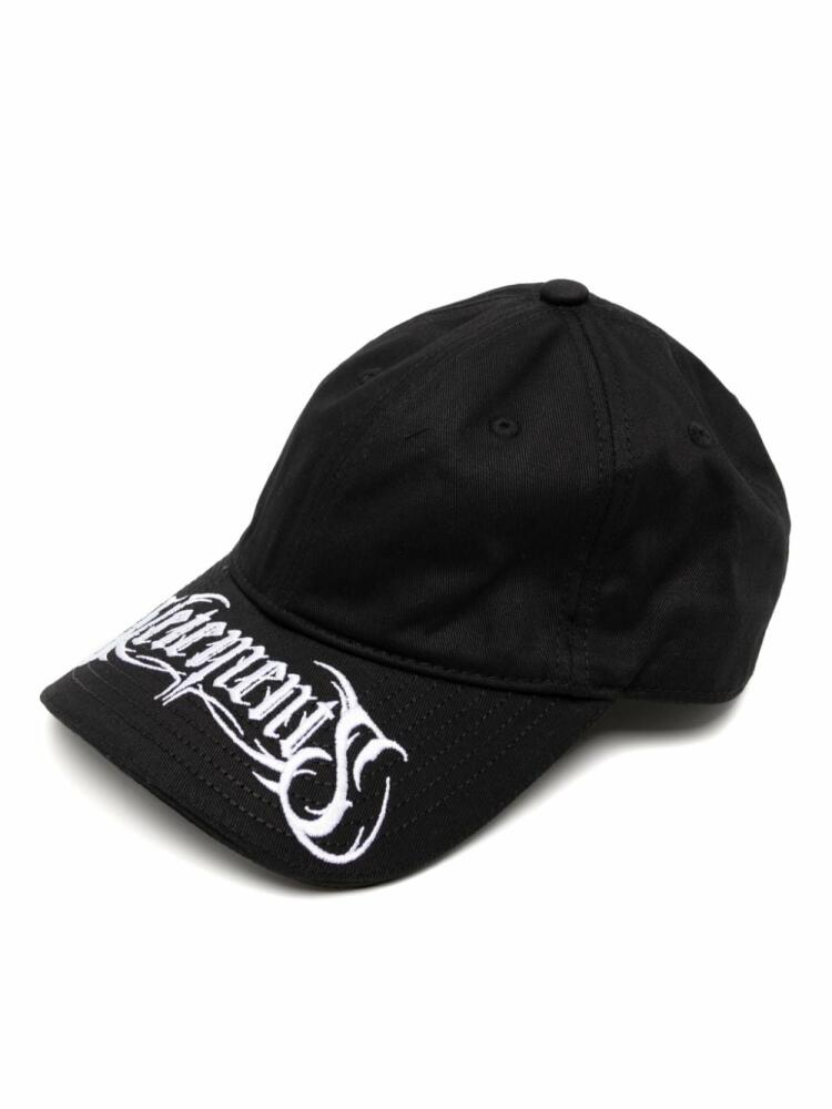 VETEMENTS logo-embroidered cotton cap - Black Cover