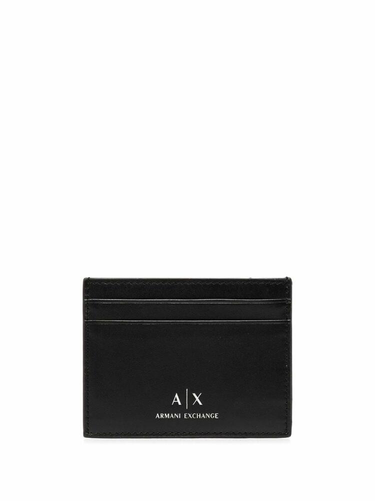 Armani Exchange logo-print cardholder - Black Cover