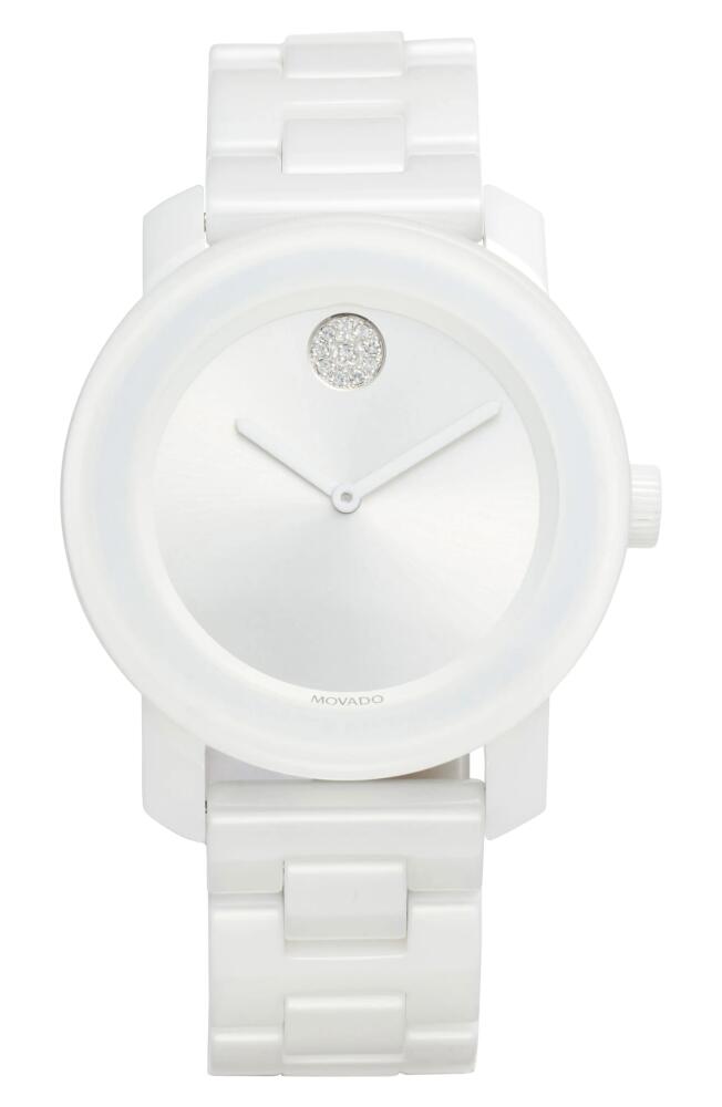 Movado Bold Ceramic Bracelet Watch, 36mm in White Cover