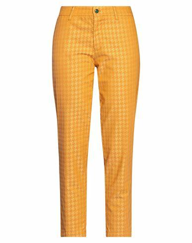 Berwich Woman Pants Yellow Polyamide, Cotton, Elastane Cover