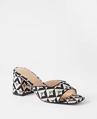 Ann Taylor Geo High Block Heel Sandals Cover