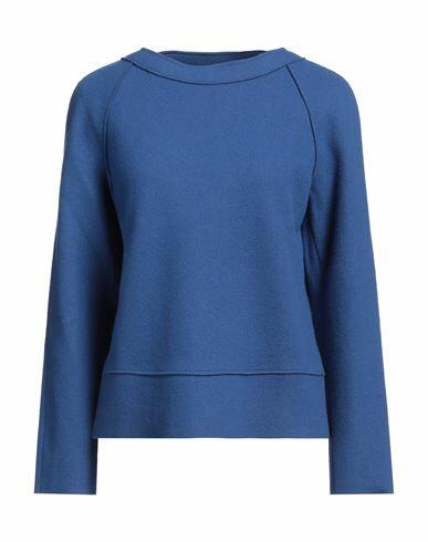 Niū Woman Sweater Blue Virgin Wool, Polyamide Cover