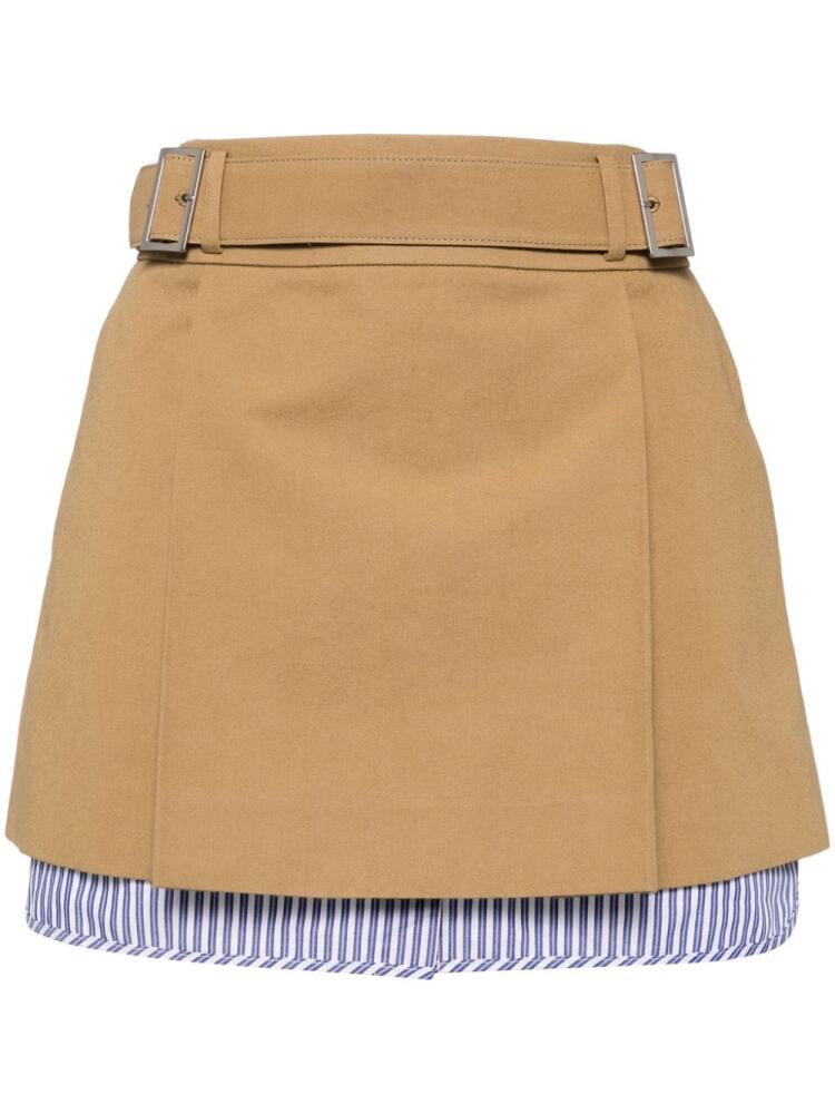 Juun.J layered mini skirt - Neutrals Cover