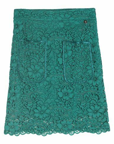 Rebel Queen Woman Mini skirt Emerald green Viscose, Cotton, Polyamide Cover