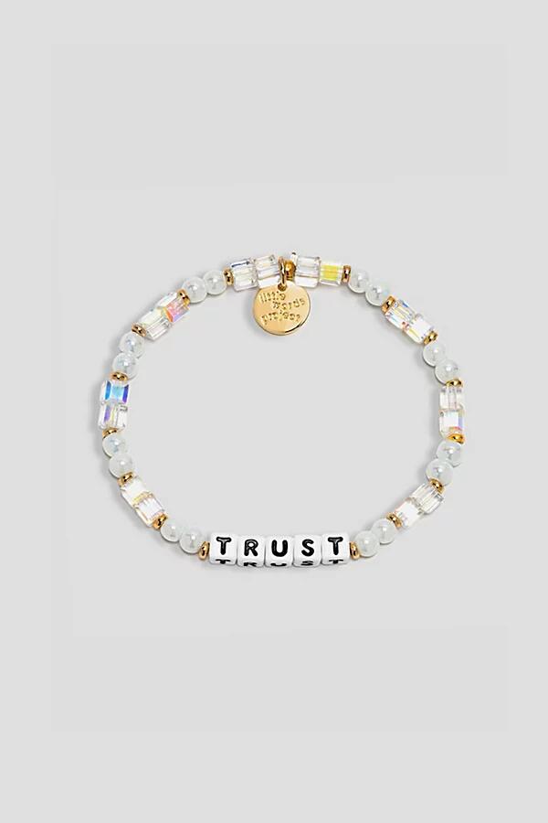 Little Words Project Trust Beaded Bracelet in Clear Cover