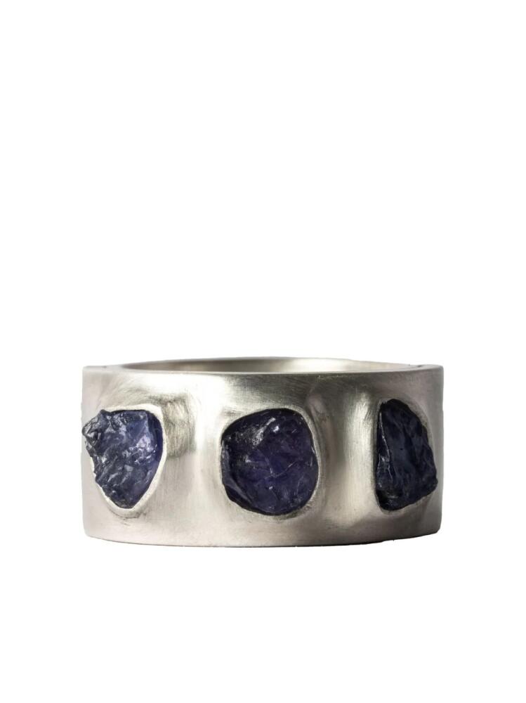 Parts of Four Sistema sterling-silver tanzanite ring Cover