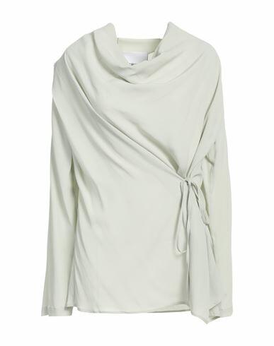 Erika Cavallini Woman Top Sage green Acetate, Silk Cover