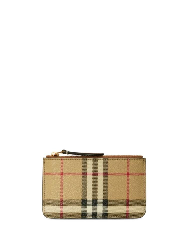 Burberry Vintage-Check print coin purse - Neutrals Cover