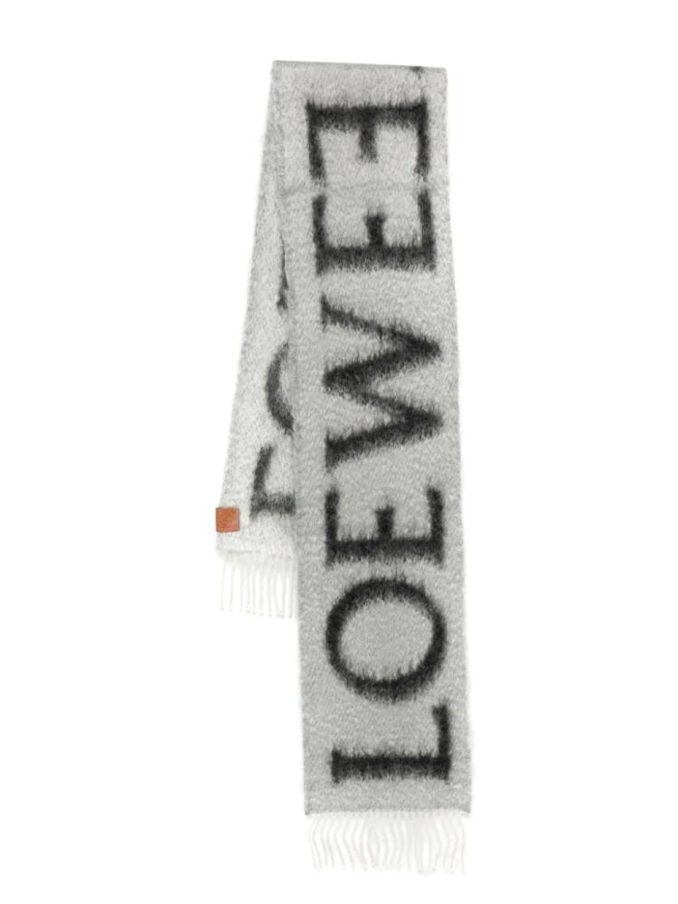 LOEWE logo-print scarf - Grey Cover