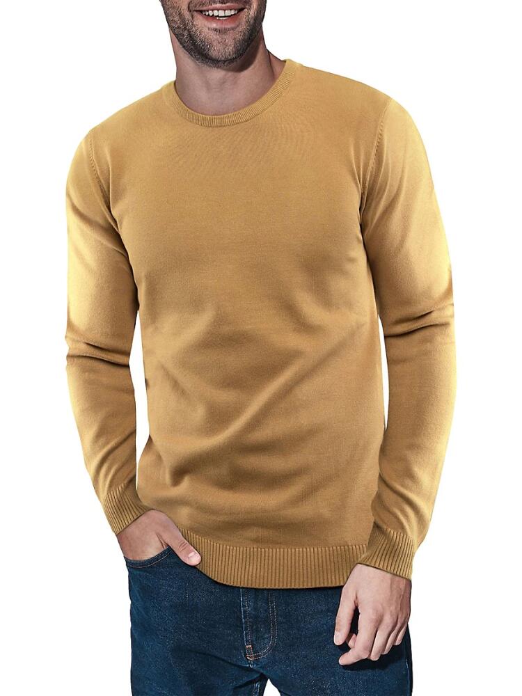 X Ray Men's Solid Crewneck Sweater - Copper Cover