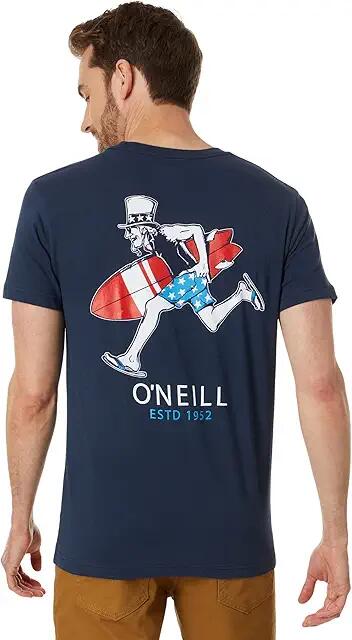 O'Neill Freedom Ahead Short Sleeve Tee (New Navy) Men's Clothing Cover