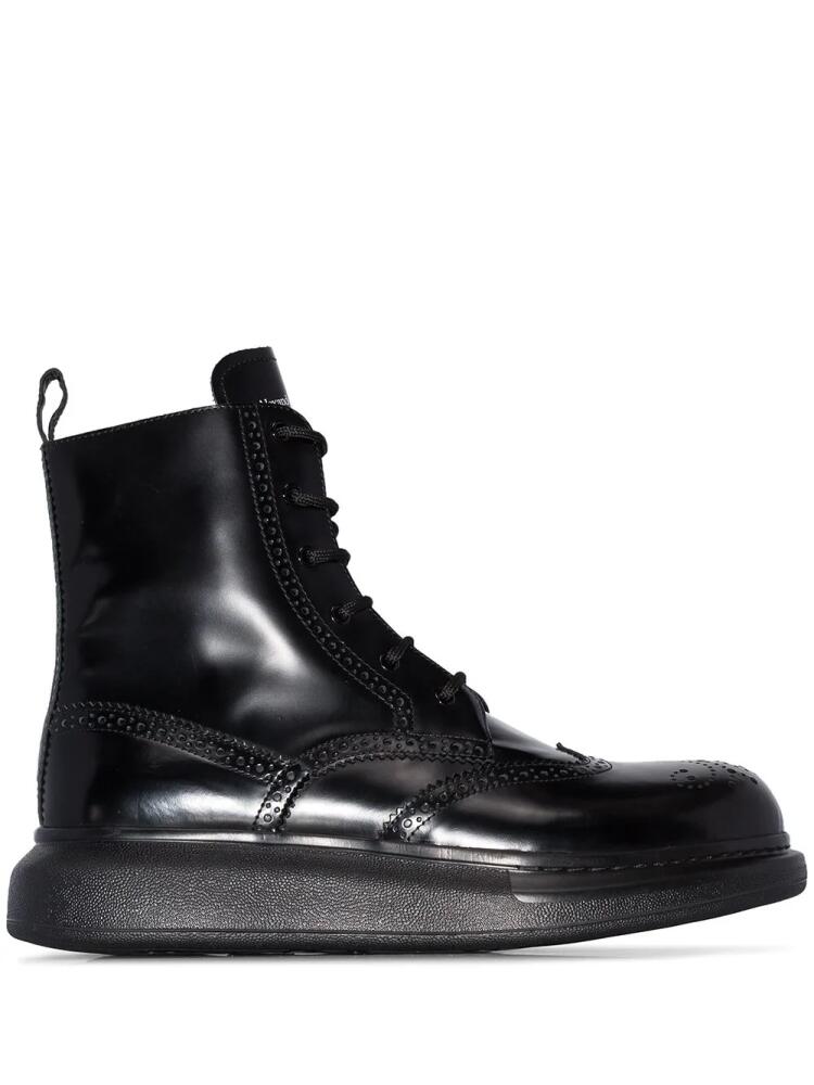 Alexander McQueen leather combat boots - Black Cover