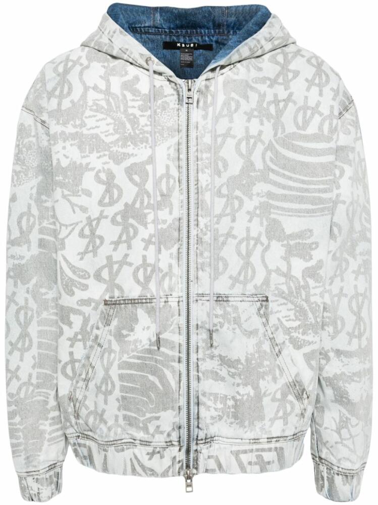 Ksubi logo-print hooded zip jacket - Grey Cover